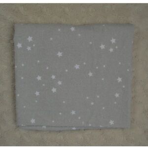 Parent's Choice Gray White Star Print Baby Receiving Blanket Flannel